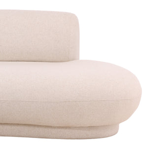 Performance Linen Blend Cream Chaise Sectional RAF