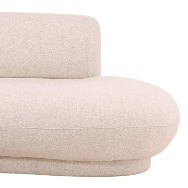 Performance Linen Blend Cream Chaise Sectional RAF