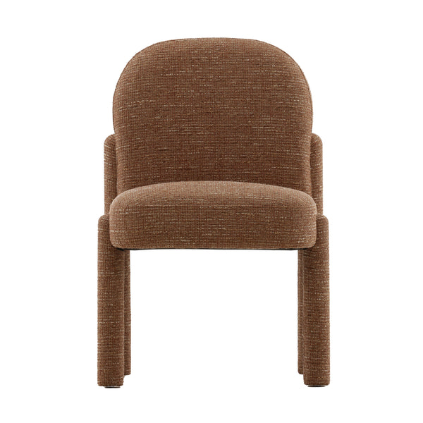 Tweed Upholstered Dining Chair - Clay