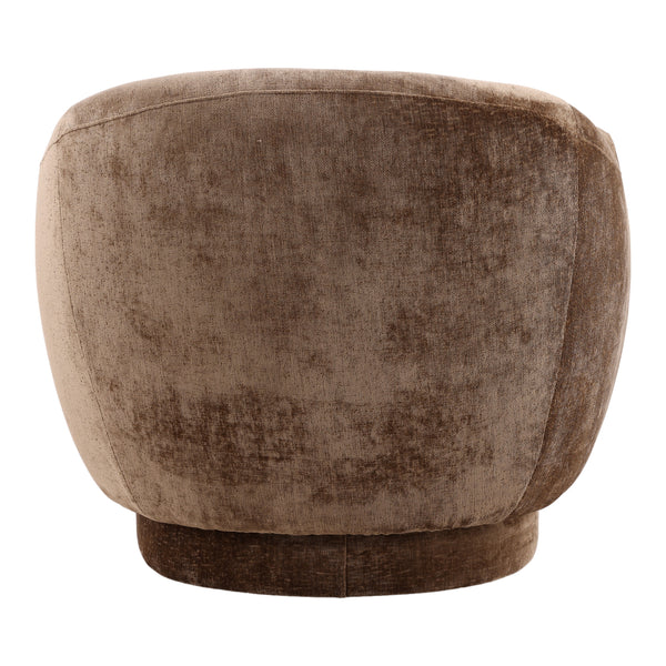Chenille Upholstered Occasional Chair - Brown