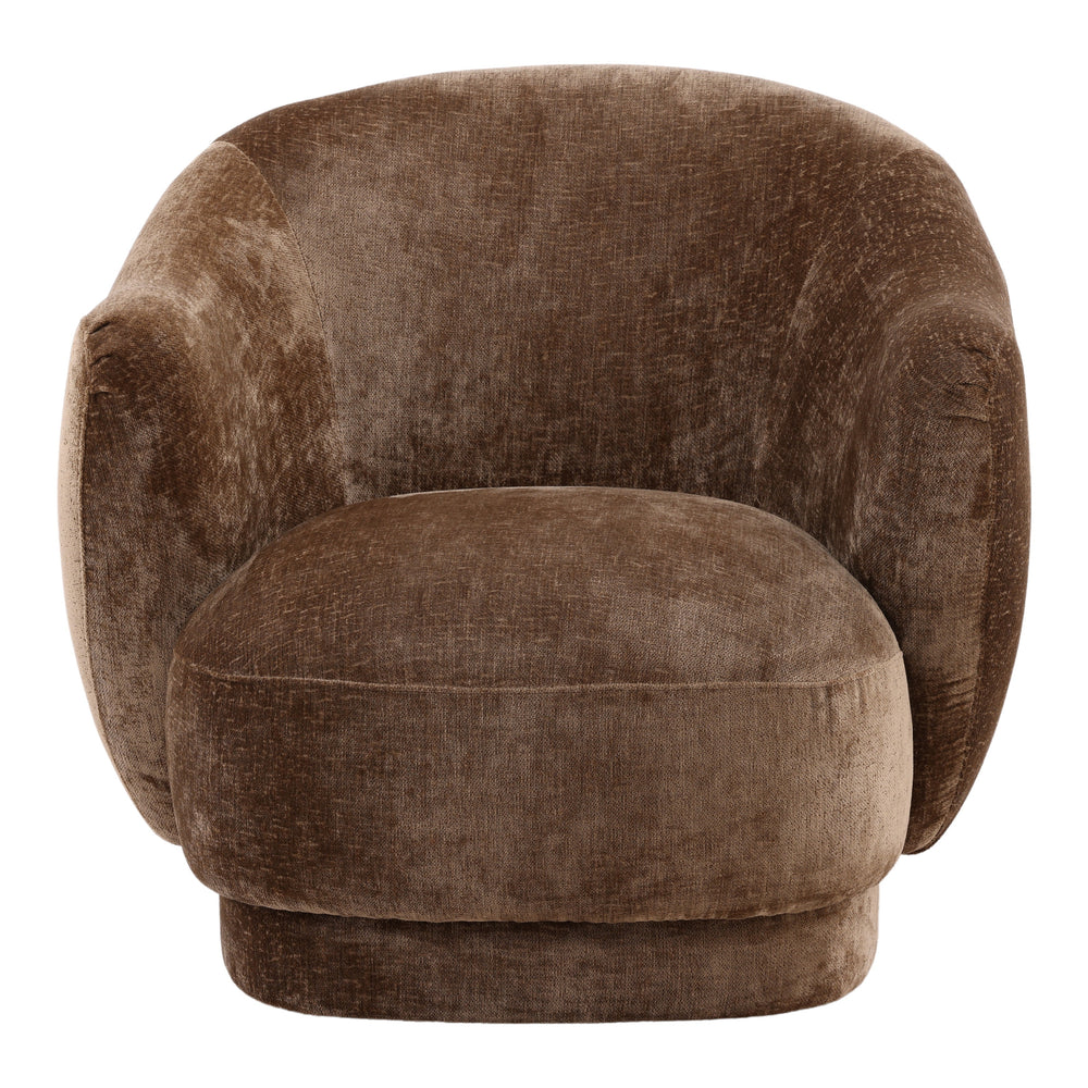 Chenille Upholstered Occasional Chair - Brown
