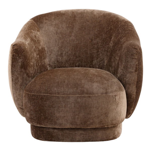Chenille Upholstered Occasional Chair - Brown