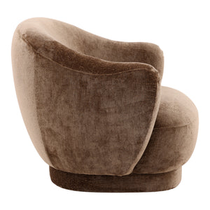 Chenille Upholstered Occasional Chair - Brown