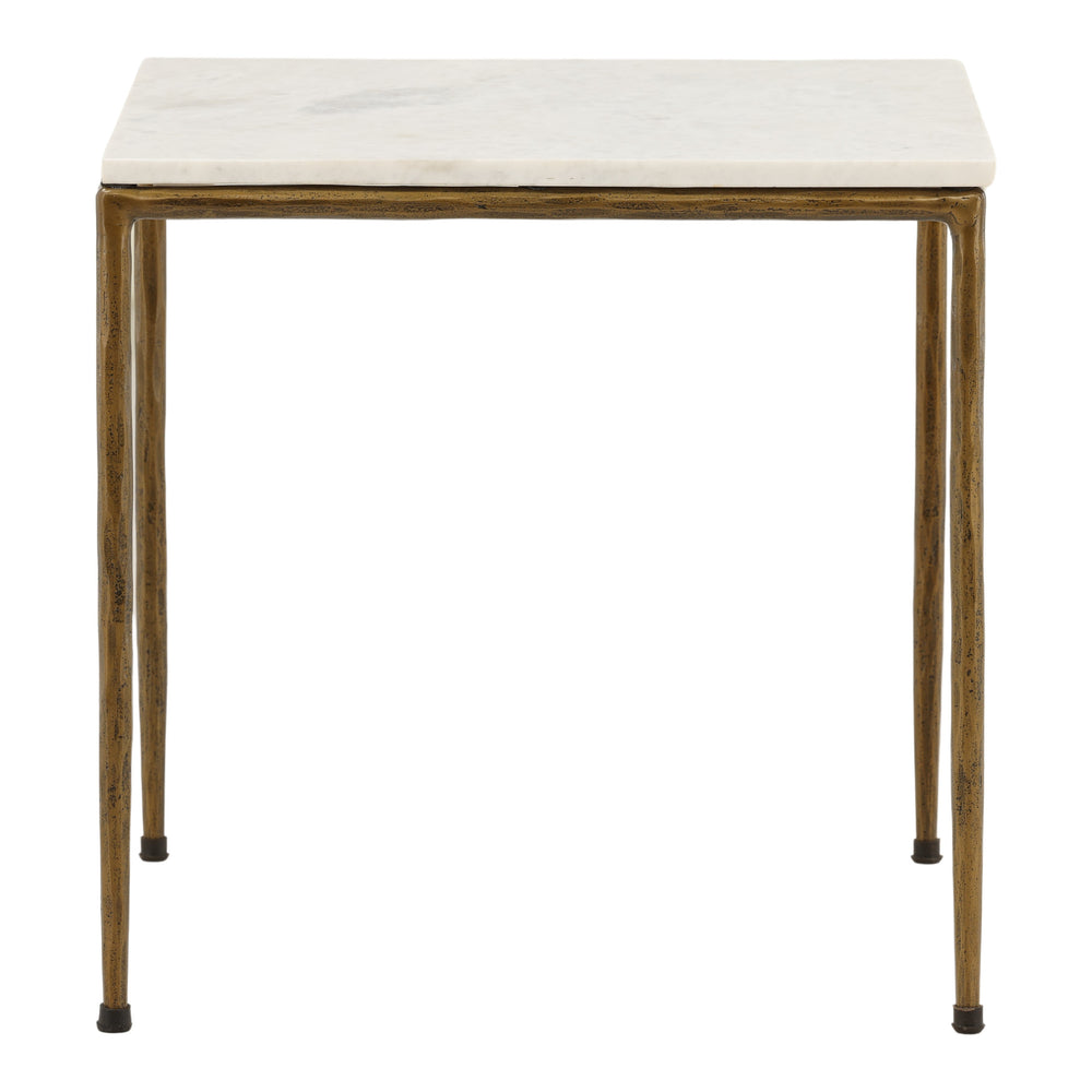 Marble and Brass End Table