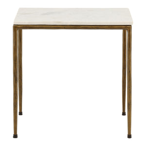 Marble and Brass End Table