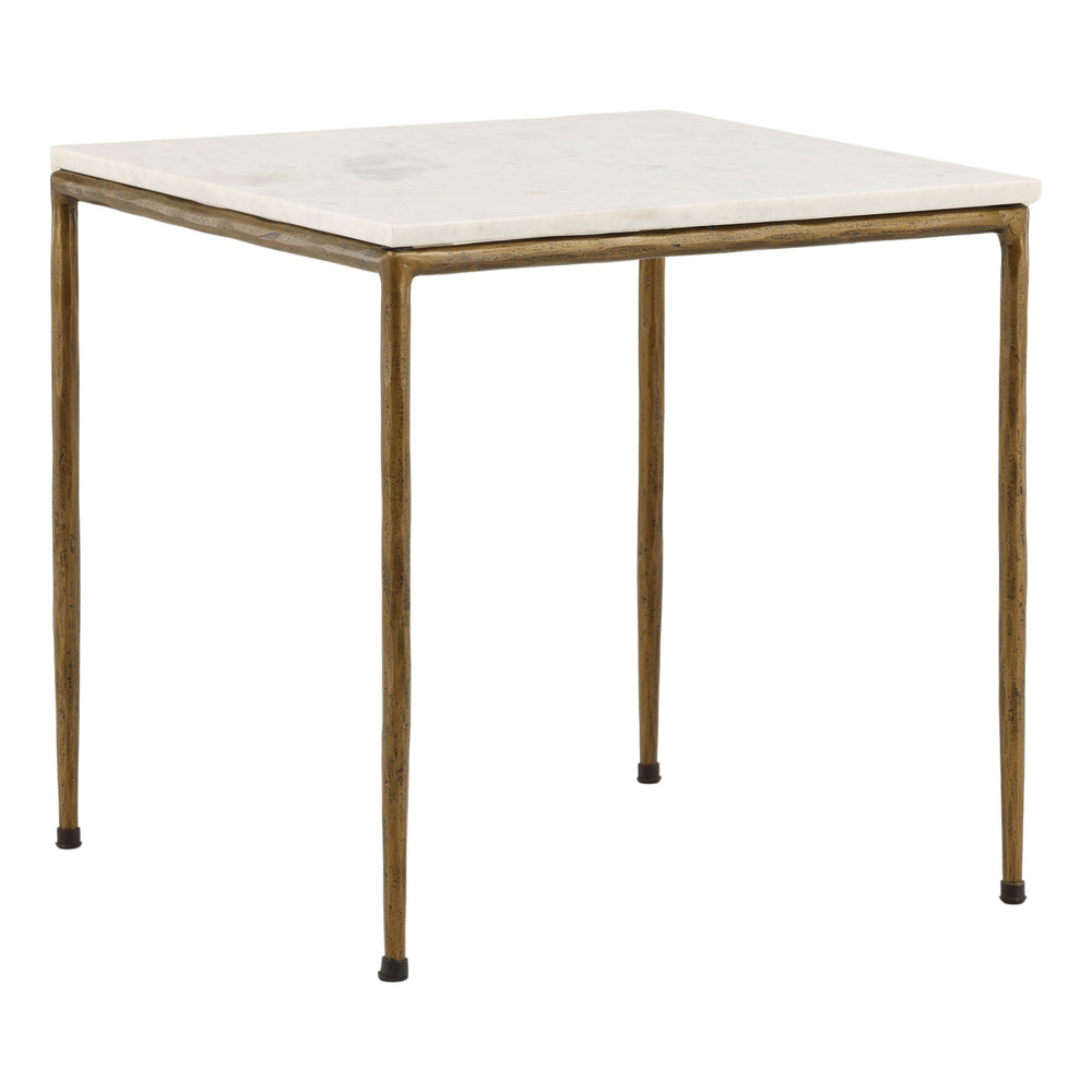 Marble and Brass End Table
