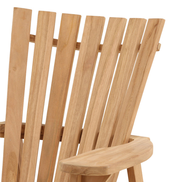 Outdoor Teak Wood Lounge Chair - Natural