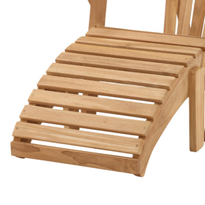 Outdoor Teak Wood Lounge Chair - Natural