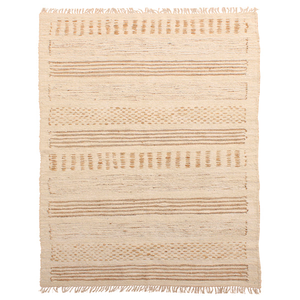 Handwoven Reclaimed Jute and Cotton Rug 8x10
