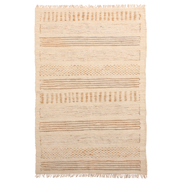 Handwoven Reclaimed Jute and Cotton Rug 9x12