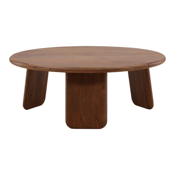 Mango Wood Coffee Table with Rounded Legs