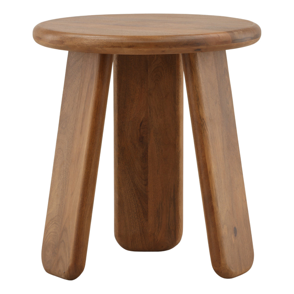 Mango Wood Side Table with Rounded Legs