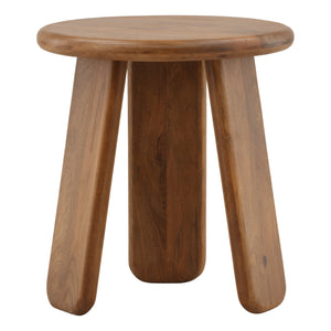 Mango Wood Side Table with Rounded Legs