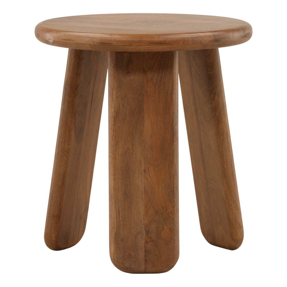 Mango Wood Side Table with Rounded Legs