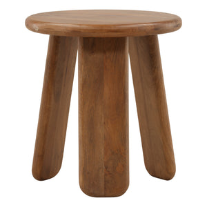 Mango Wood Side Table with Rounded Legs