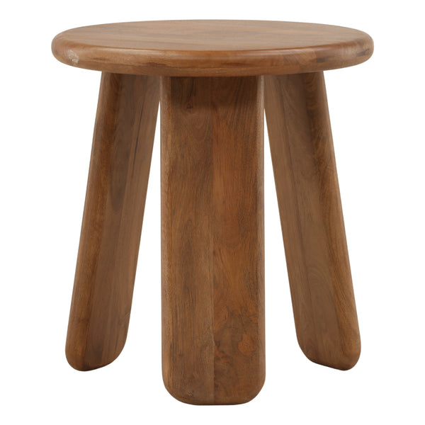 Mango Wood Side Table with Rounded Legs