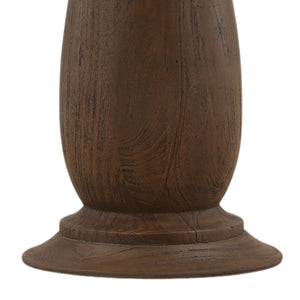 Mango Wood Side Table with Turned Base - Brown