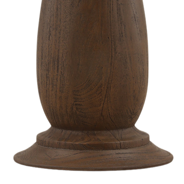Mango Wood Side Table with Turned Base - Brown