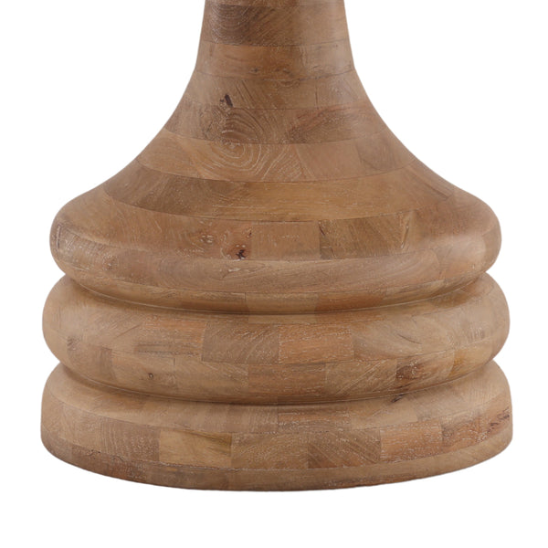 Mango Wood Dining Table with Turned Base - Light Natural