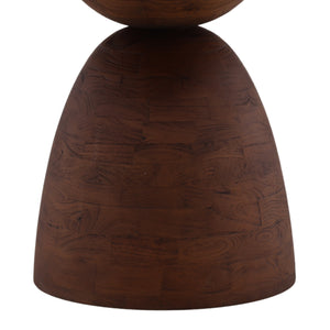 Dome Base Mango Wood Dining Table 40 inch