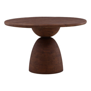 Dome Base Mango Wood Dining Table 40"
