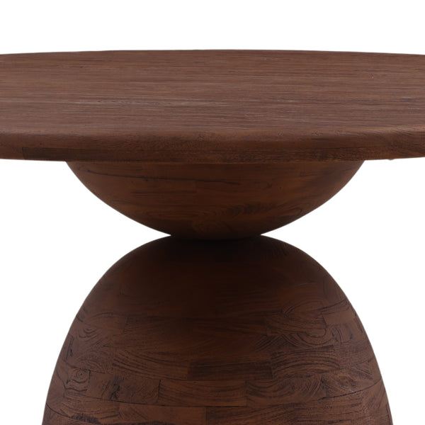 Dome Base Mango Wood Dining Table 60 inch