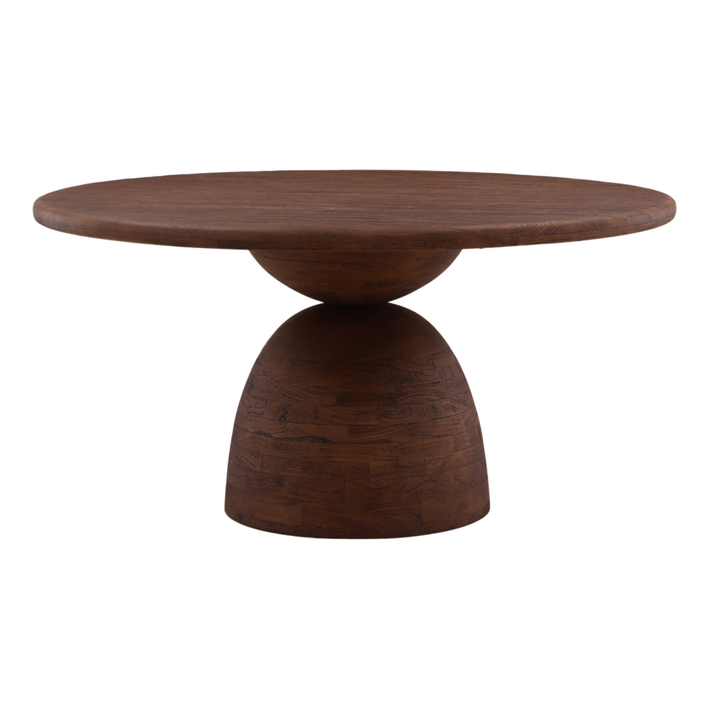 Dome Base Mango Wood Dining Table 60"