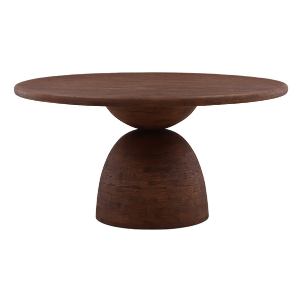 Dome Base Mango Wood Dining Table 60"