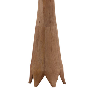 Tree Trunk Mango Wood Floor Lamp with Cotton Linen Shade