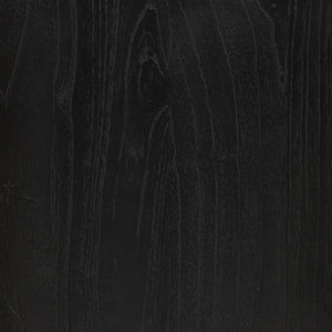 Midcentury Nightstand in Black Mindi Wood