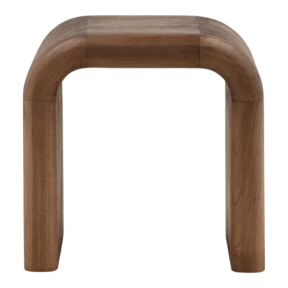 Rounded Side Table in Mindi Wood