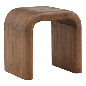Rounded Side Table in Mindi Wood