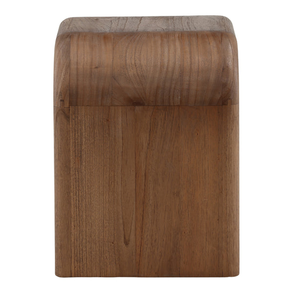 Rounded Side Table in Mindi Wood