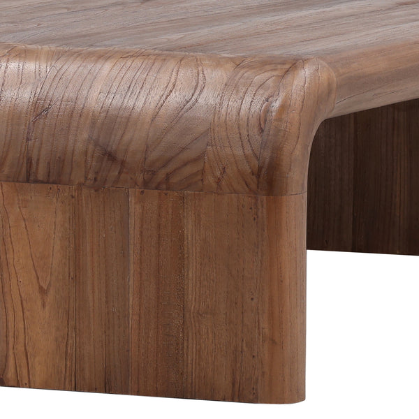 Rounded Coffee Table in Mindi Wood