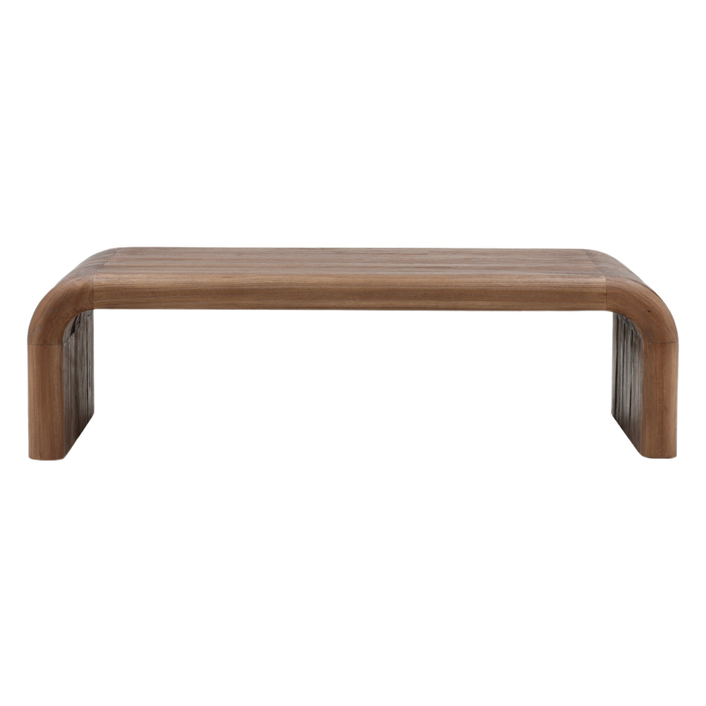 Rounded Coffee Table in Mindi Wood