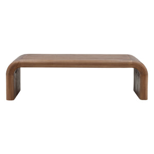 Rounded Coffee Table in Mindi Wood