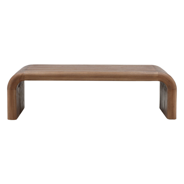 Rounded Coffee Table in Mindi Wood