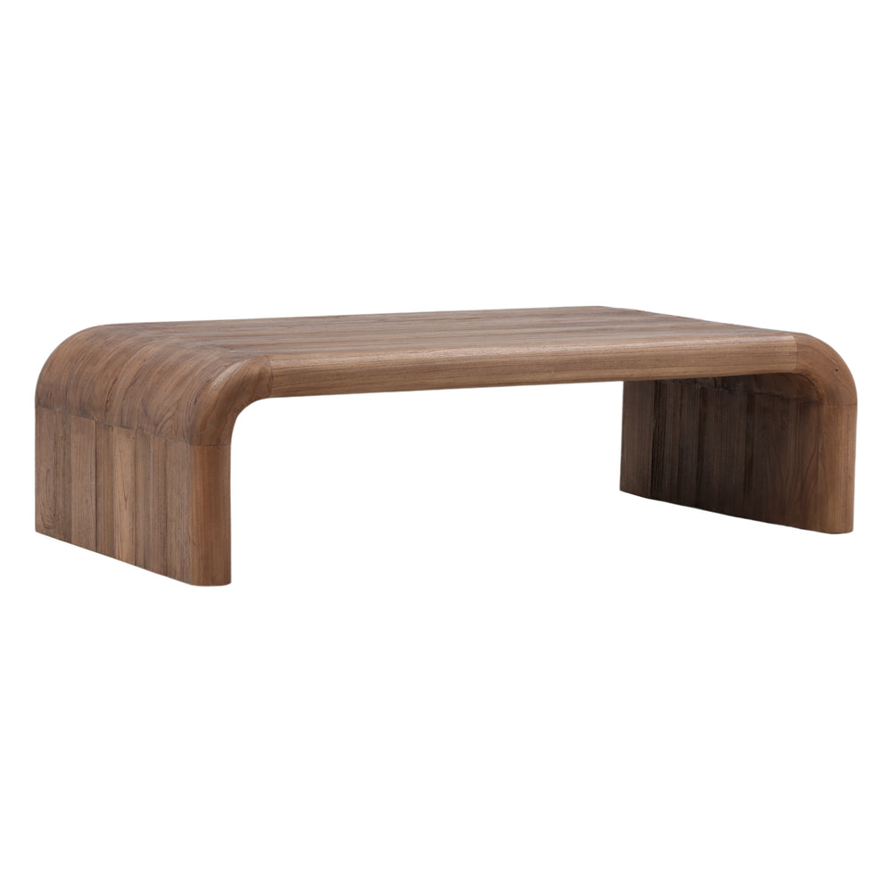 Rounded Coffee Table in Mindi Wood