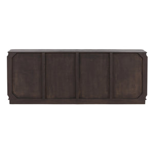 Dark Brown Fluted Sideboard in Mindi Wood