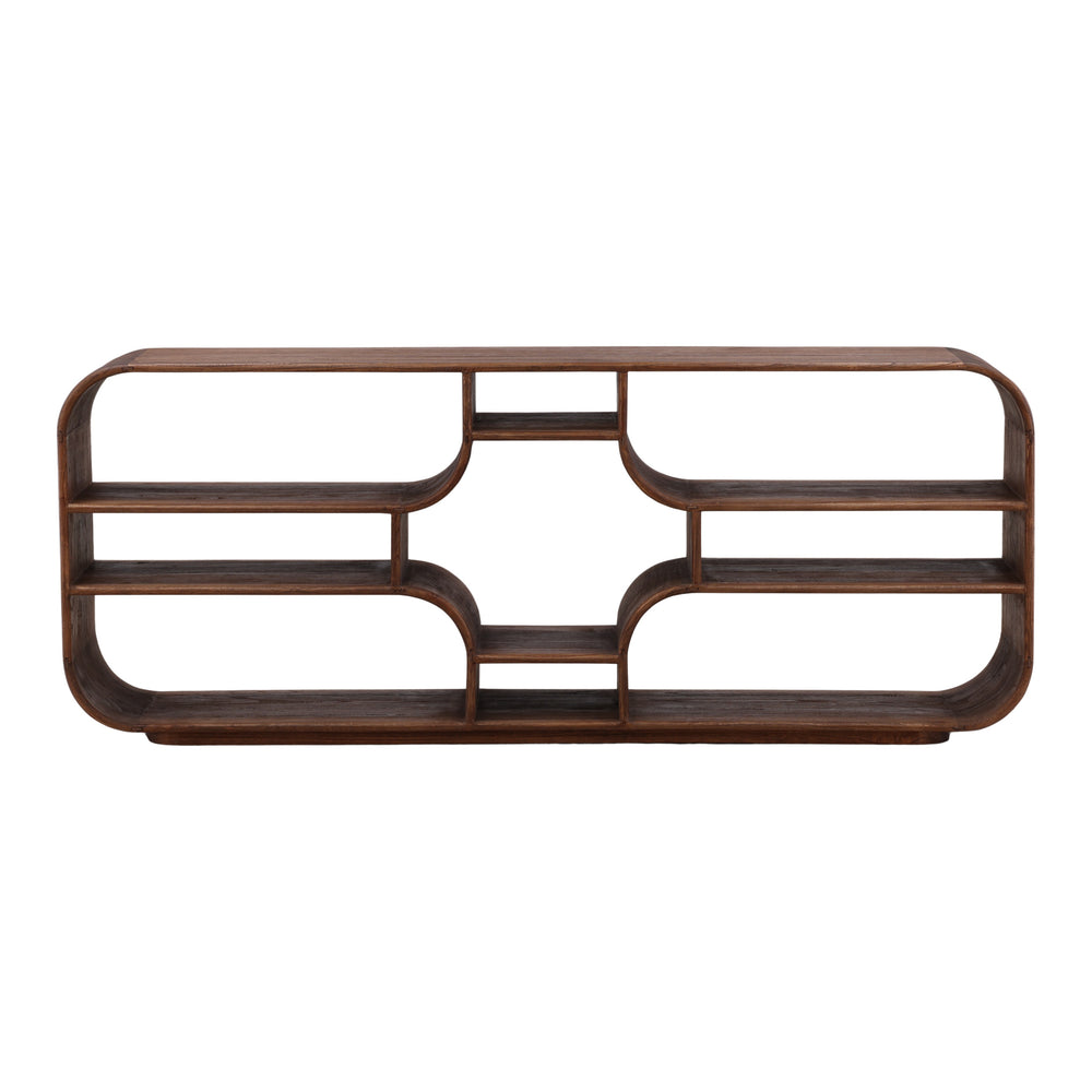 Brown Mindi Wood Bookcase