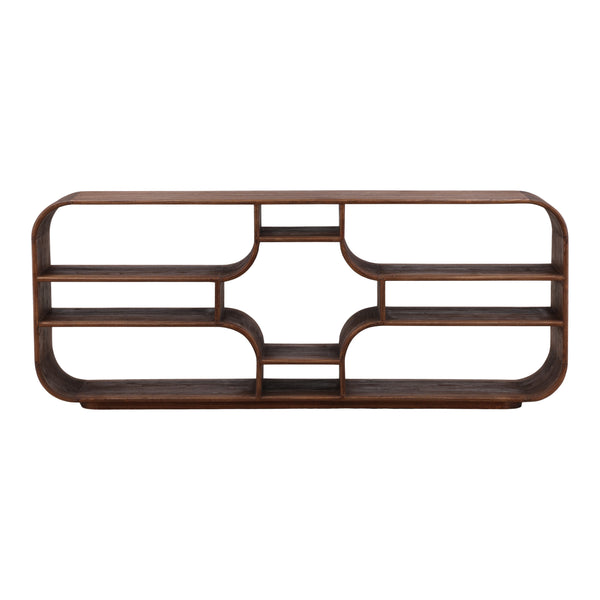 Brown Mindi Wood Bookcase