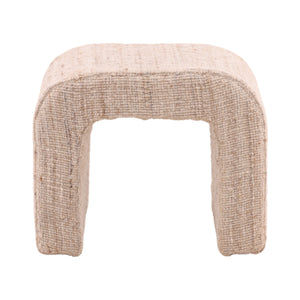 Handwoven Wool Upholstered Stool