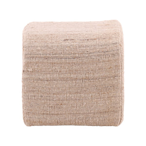 Handwoven Wool Upholstered Stool