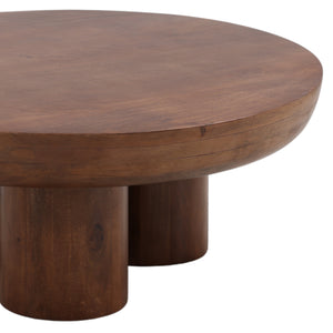 Round Drum Mango Wood Coffee Table