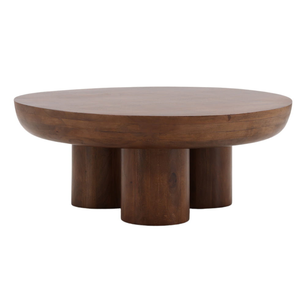 Round Drum Mango Wood Coffee Table