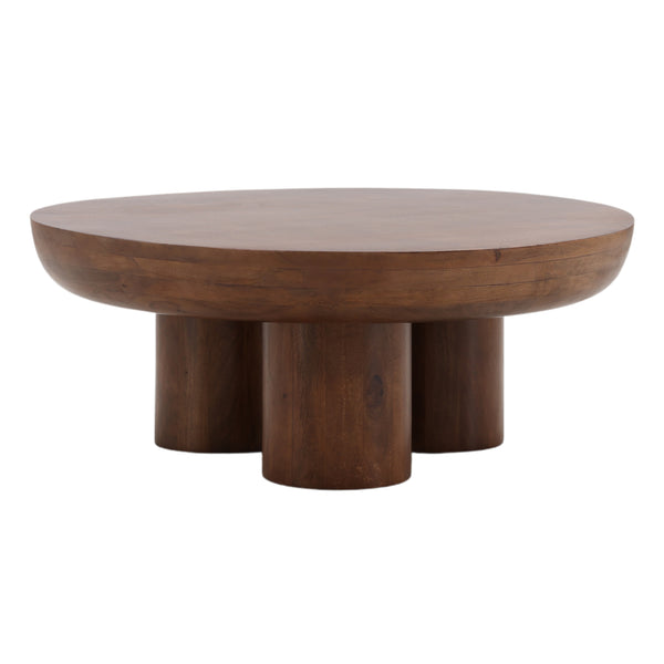Round Drum Mango Wood Coffee Table