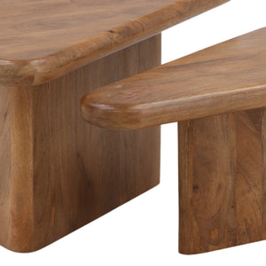 Nesting Mango Wood Coffee Tables - Set of 2