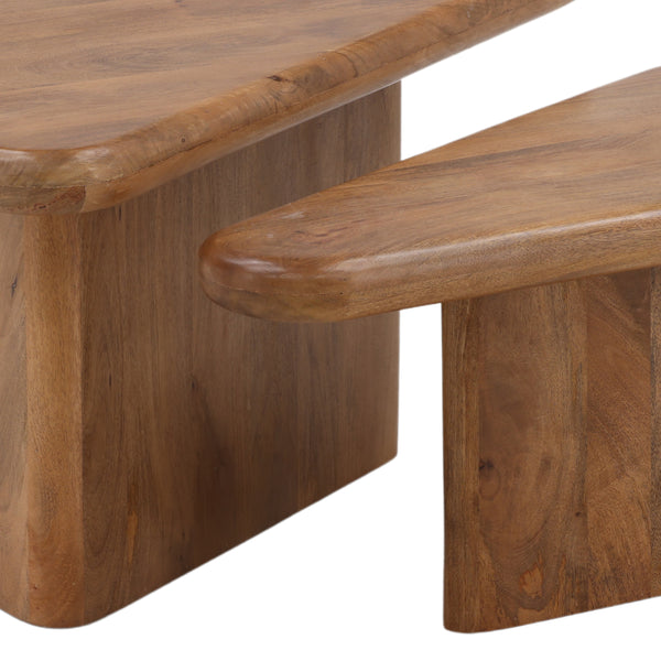 Nesting Mango Wood Coffee Tables - Set of 2