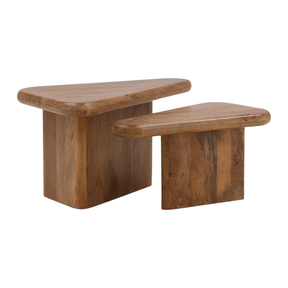 Nesting Mango Wood Coffee Tables - Set of 2