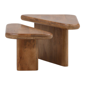 Nesting Mango Wood Coffee Tables - Set of 2